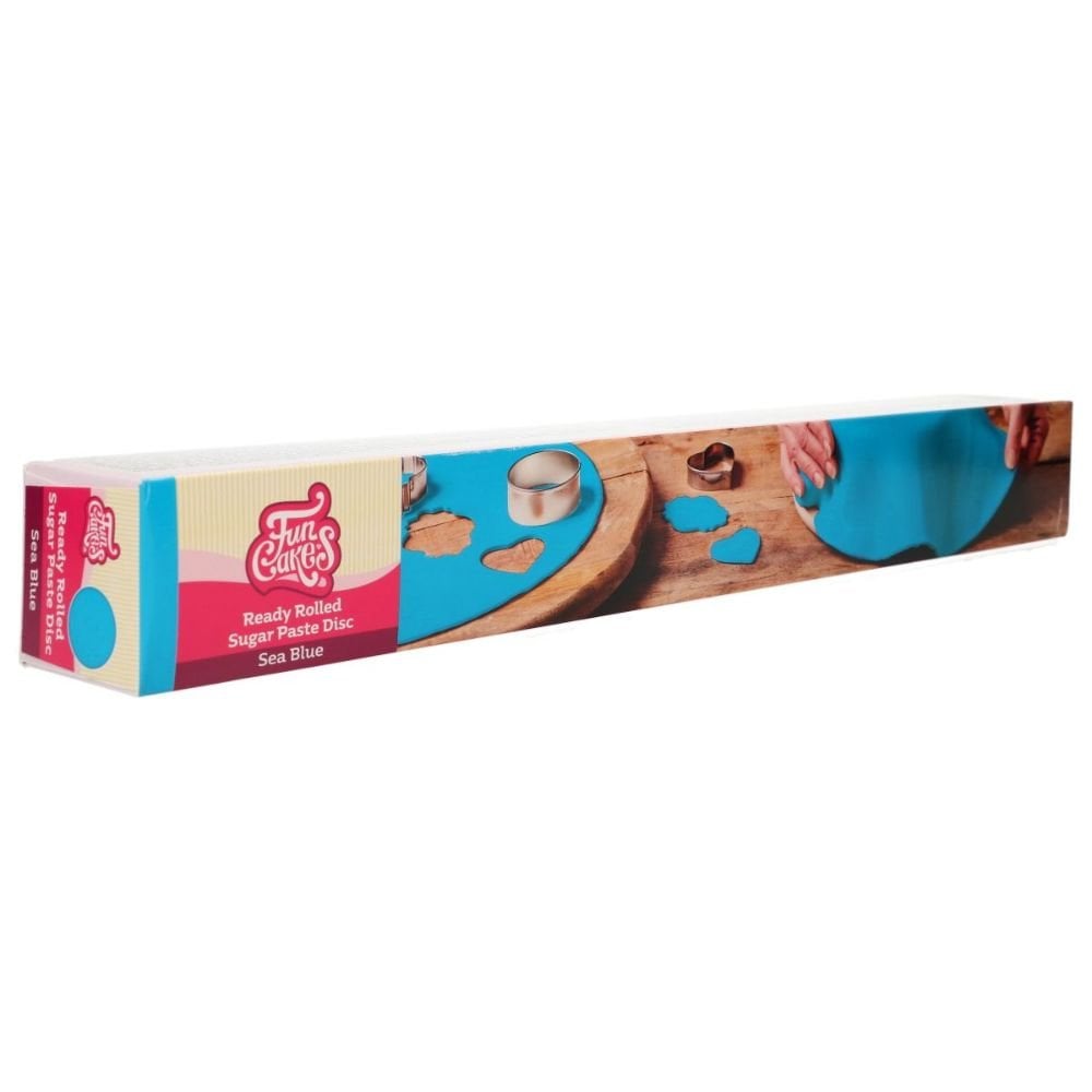 Sea Blue Ready Rolled Sugarpaste Disc