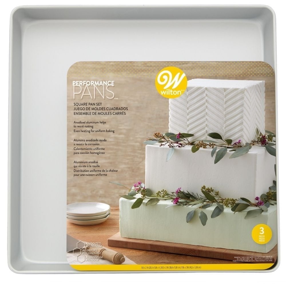 Square Performance Pans Cake Tins Set Of 3