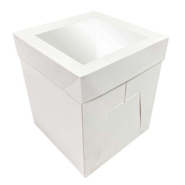 White Tall Cake Box With Window
