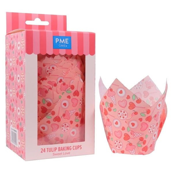 Sweet Love Tulip Baking Cups x 24