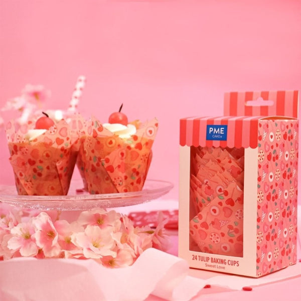 Sweet Love Tulip Baking Cups x 24