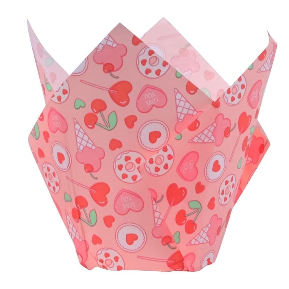 Sweet Love Tulip Baking Cups x 24