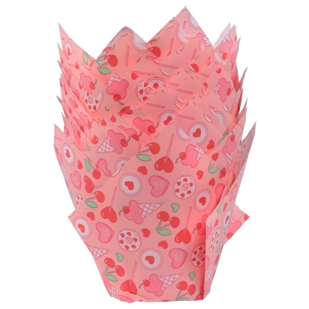 Sweet Love Tulip Baking Cups x 24