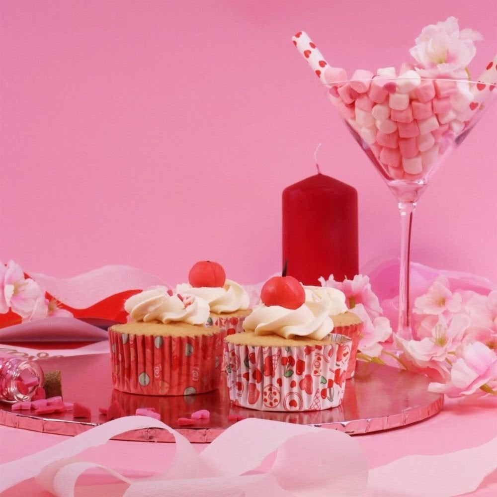 Sweet Love Foil Lined Cupcake Cases x 60