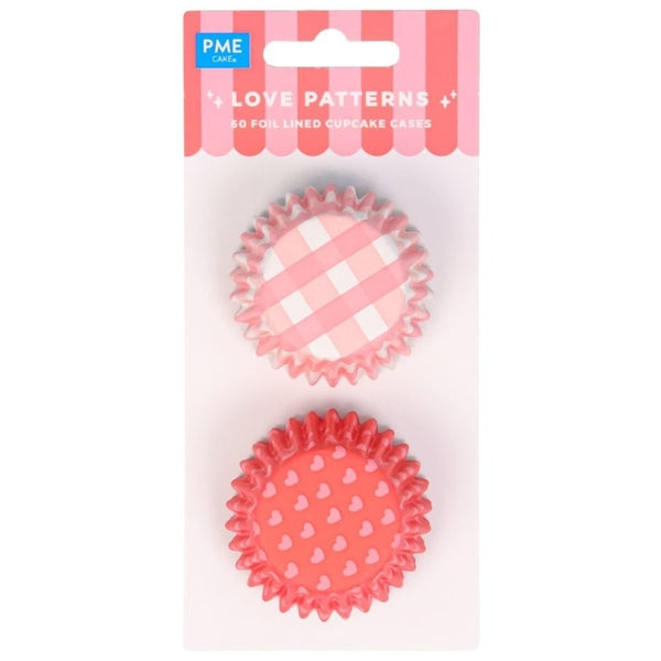 Love Patterns Foil Lined Mini Cupcake Cases x 60