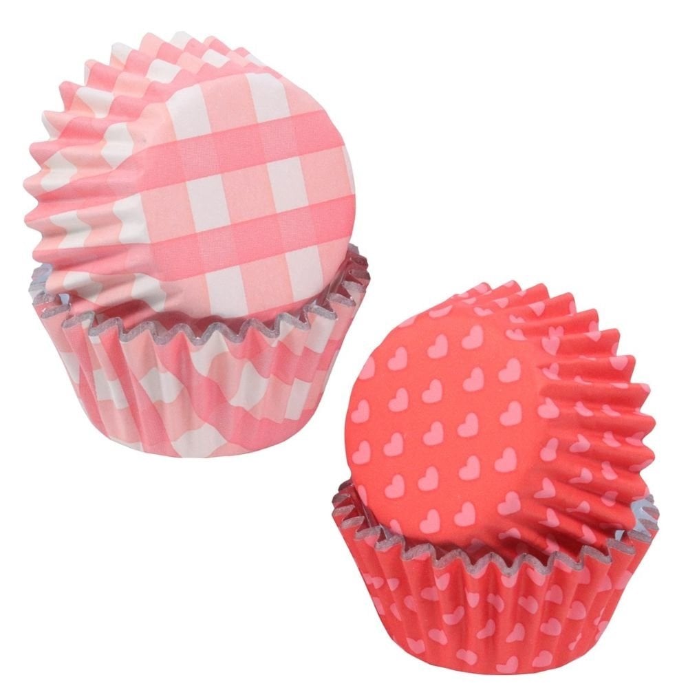 Love Patterns Foil Lined Mini Cupcake Cases x 60