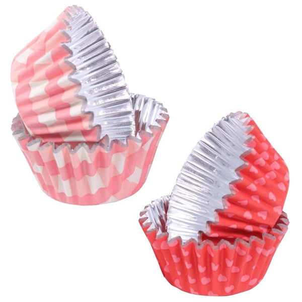 Love Patterns Foil Lined Mini Cupcake Cases x 60