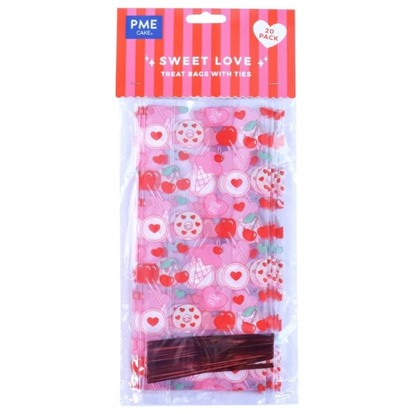Sweet Love Treat Bags With Ties x 20
