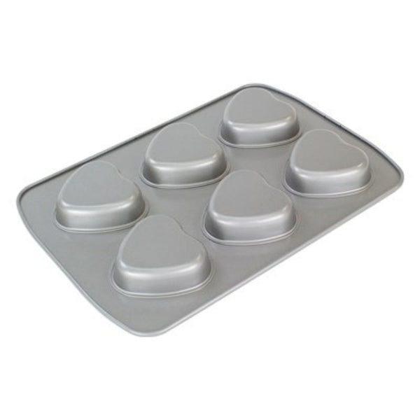 6 Cup Heart Non-Stick Baking Pan