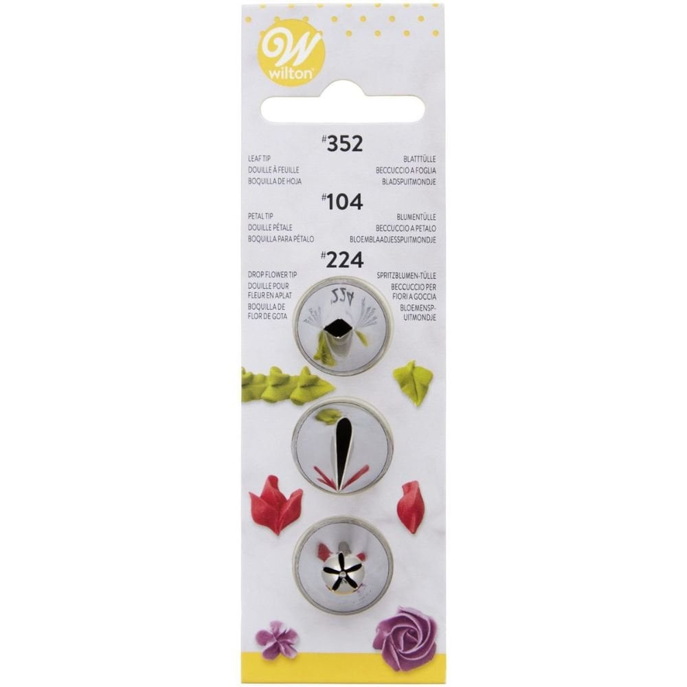 Piping Tip Set Of 3 (No.104, No.352, No.224)