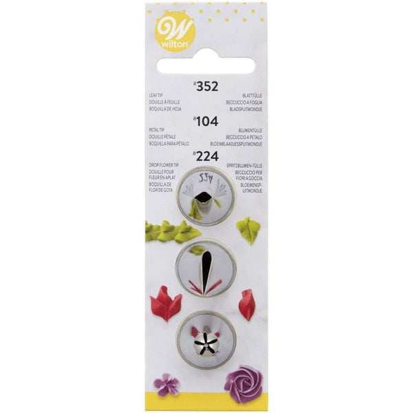 Piping Tip Set Of 3 (No.104, No.352, No.224)