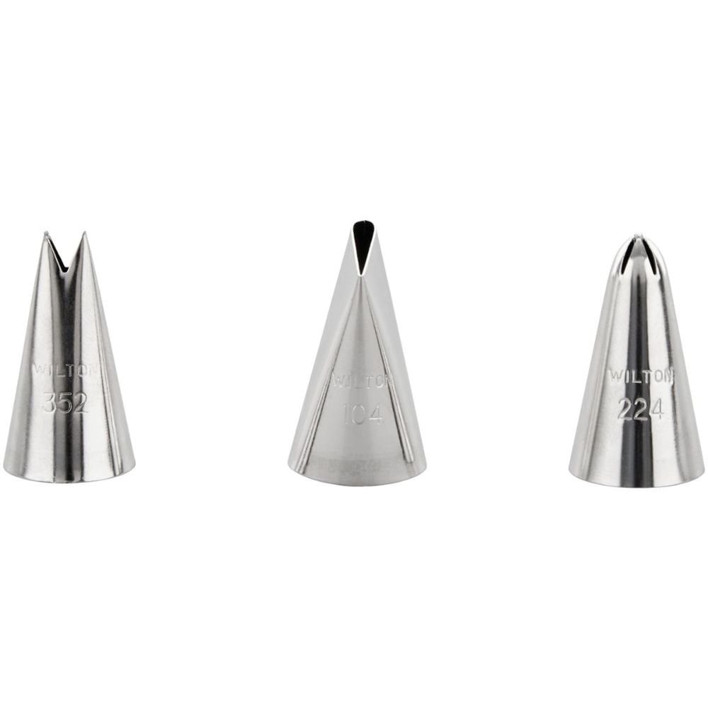 Piping Tip Set Of 3 (No.104, No.352, No.224)