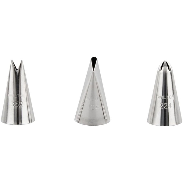 Piping Tip Set Of 3 (No.104, No.352, No.224)