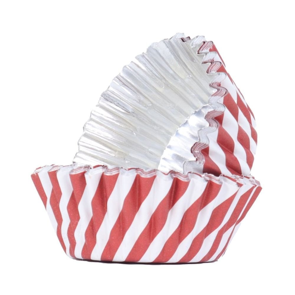 Candy Cane Foil Lined Cupcake Cases x 30