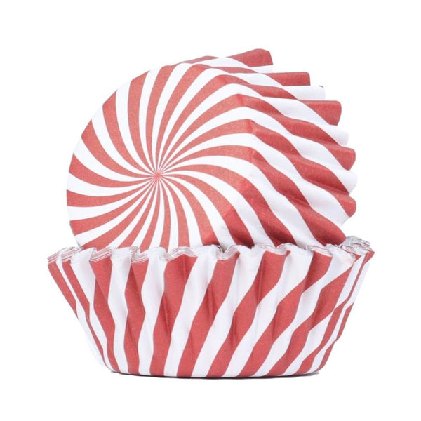 Candy Cane Foil Lined Cupcake Cases x 30
