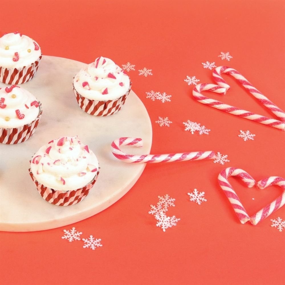 Candy Cane Foil Lined Cupcake Cases x 30
