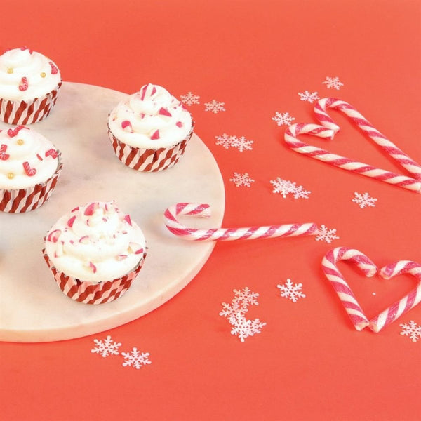 Candy Cane Foil Lined Cupcake Cases x 30