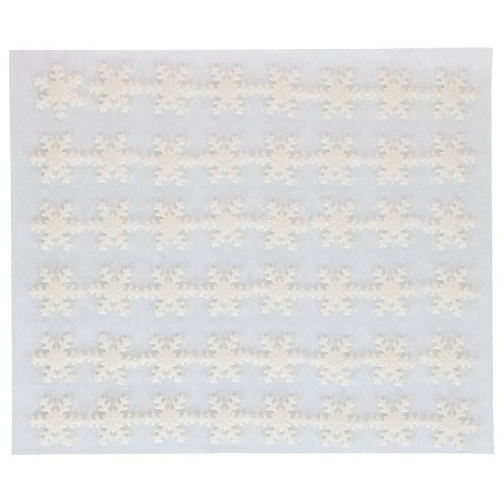 White Ice Crystal Snowflakes Sugarpaste Decorations x 144