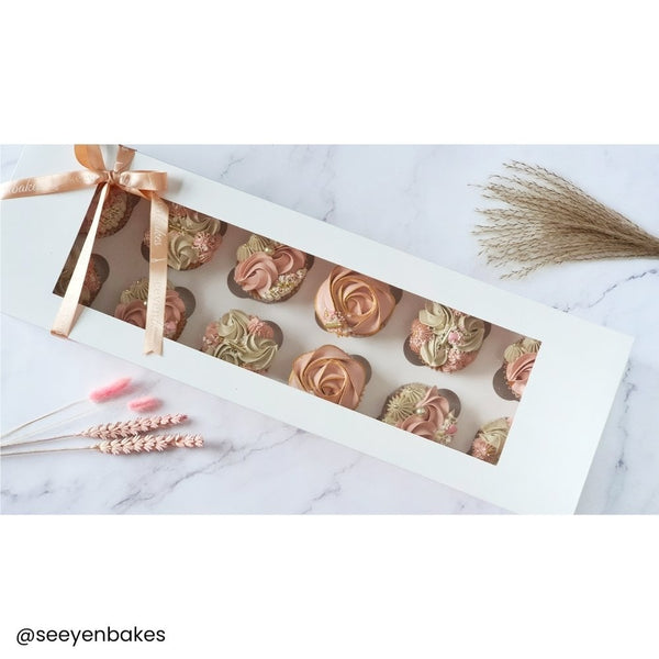 Oblong Cupcake Box - Holds 12 - 2 pack