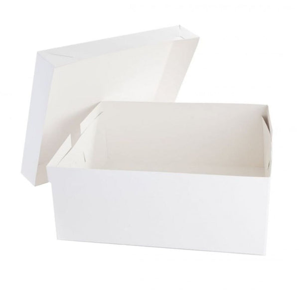 6" Deep White Oblong Cake Box