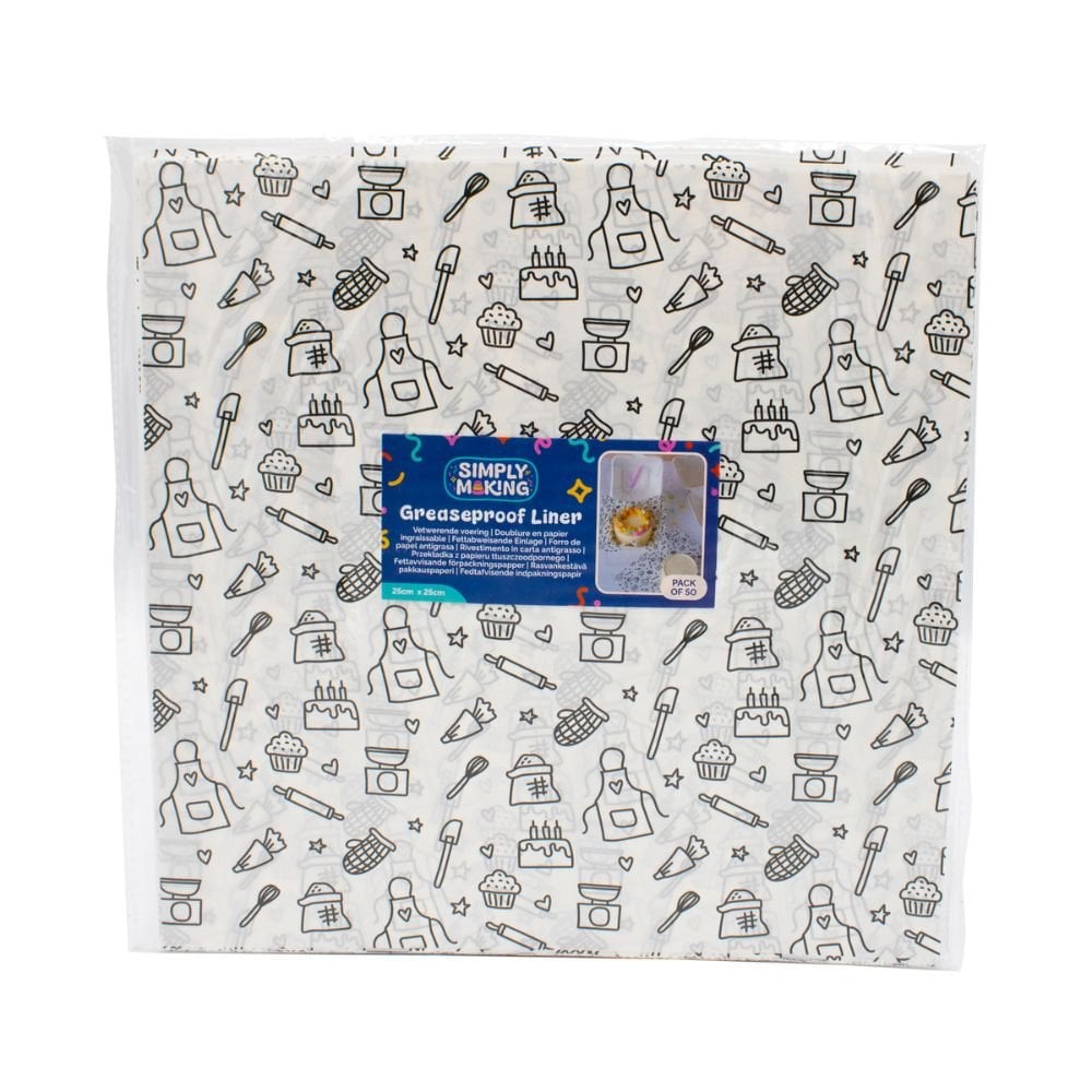 Baking Fun Printed Greaseproof Liners x 50
