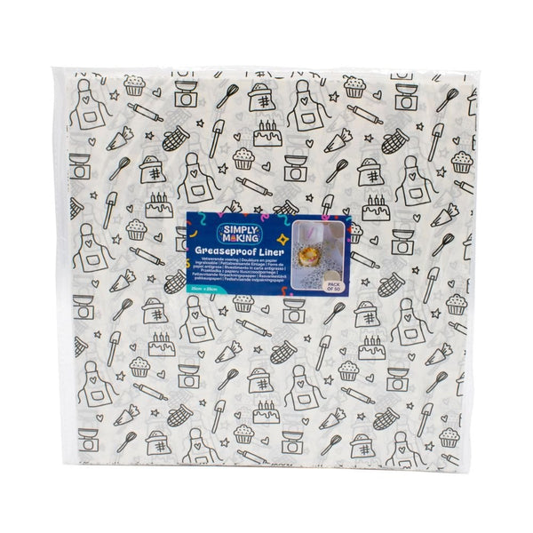 Baking Fun Printed Greaseproof Liners x 50