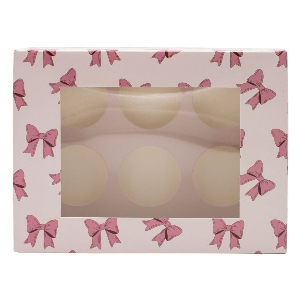 Pink Ribbon Cupcake Box Pack Of 2