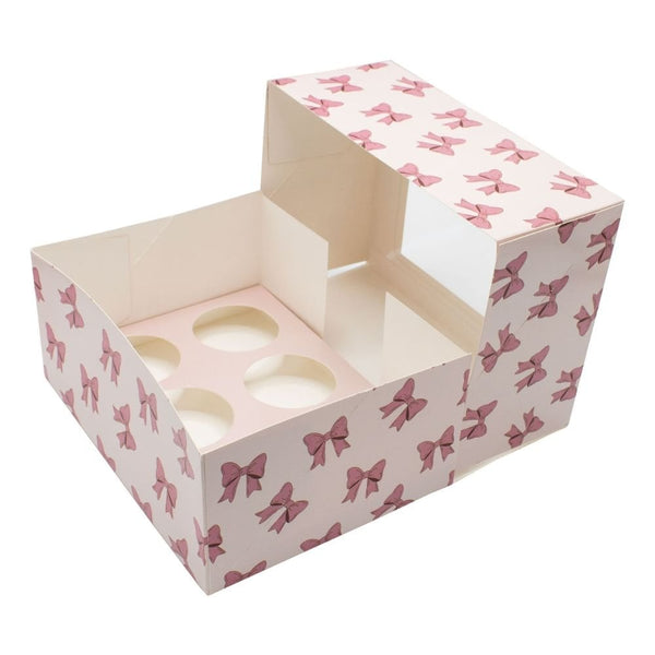 Pink Ribbon Cupcake Box Pack Of 2