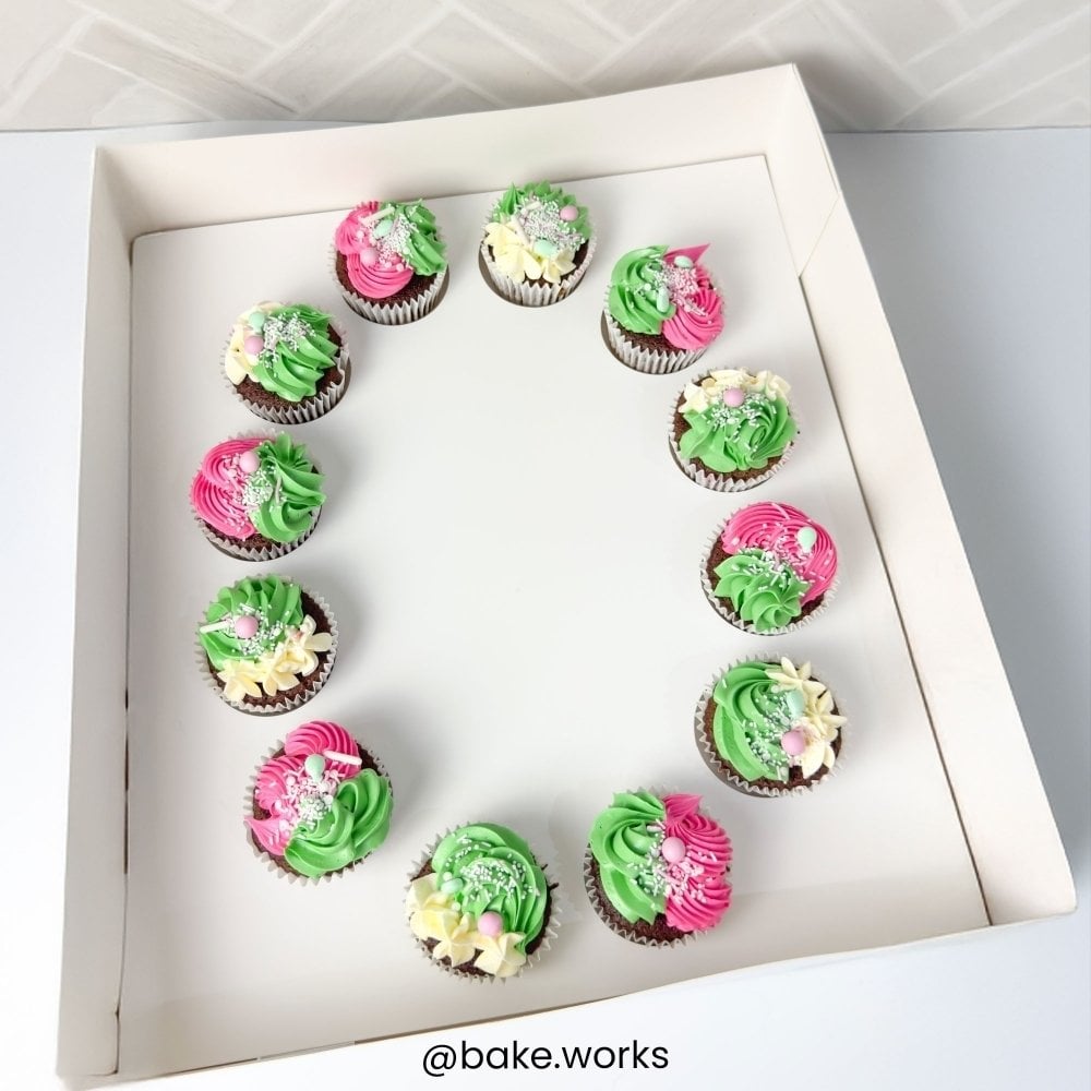 White Number Cupcake Box Holds 12