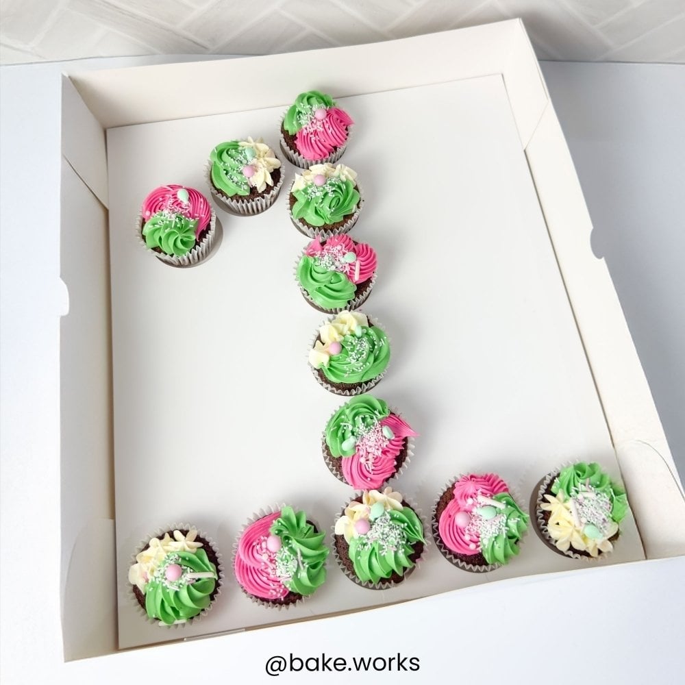White Number Cupcake Box Holds 12