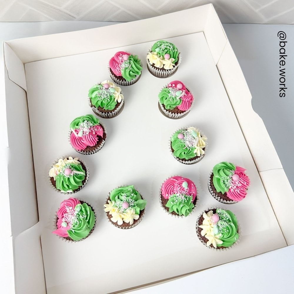 White Number Cupcake Box Holds 12