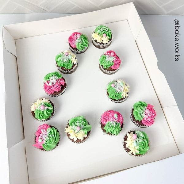 White Number Cupcake Box Holds 12