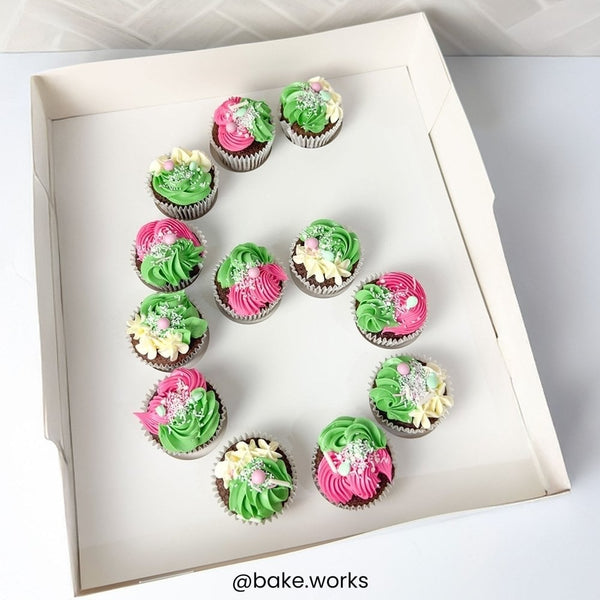 White Number Cupcake Box Holds 12