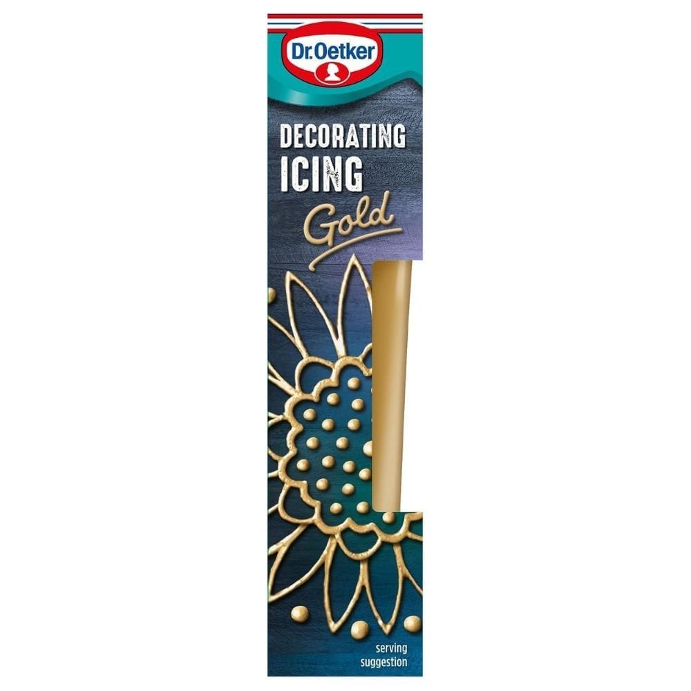 Gold Decorating Icing Tube 50g
