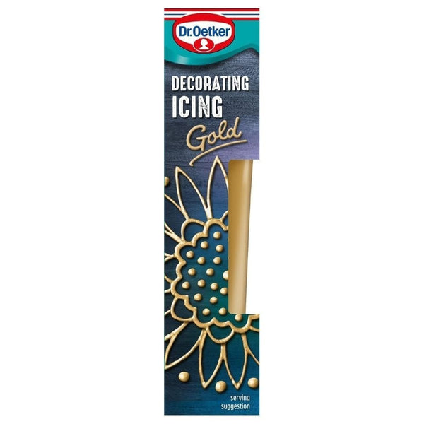 Gold Decorating Icing Tube 50g