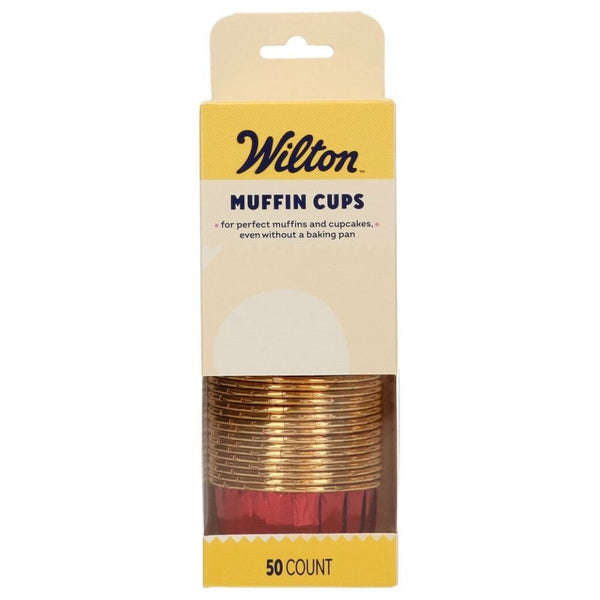 Shiny Red Muffin Cups x 50
