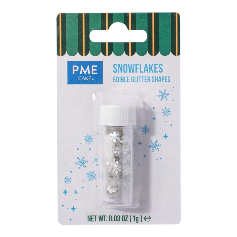 Snowflake Edible Glitter Shapes 1g
