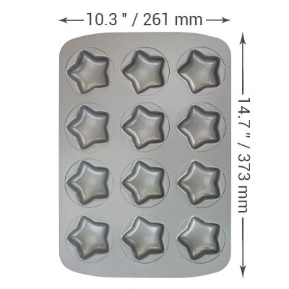 12 Cup Mini Star Non-Stick Cake Pan