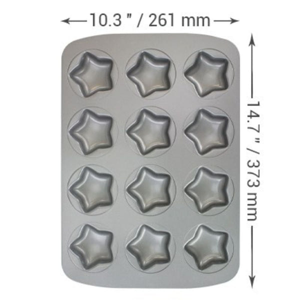 12 Cup Mini Star Non-Stick Cake Pan