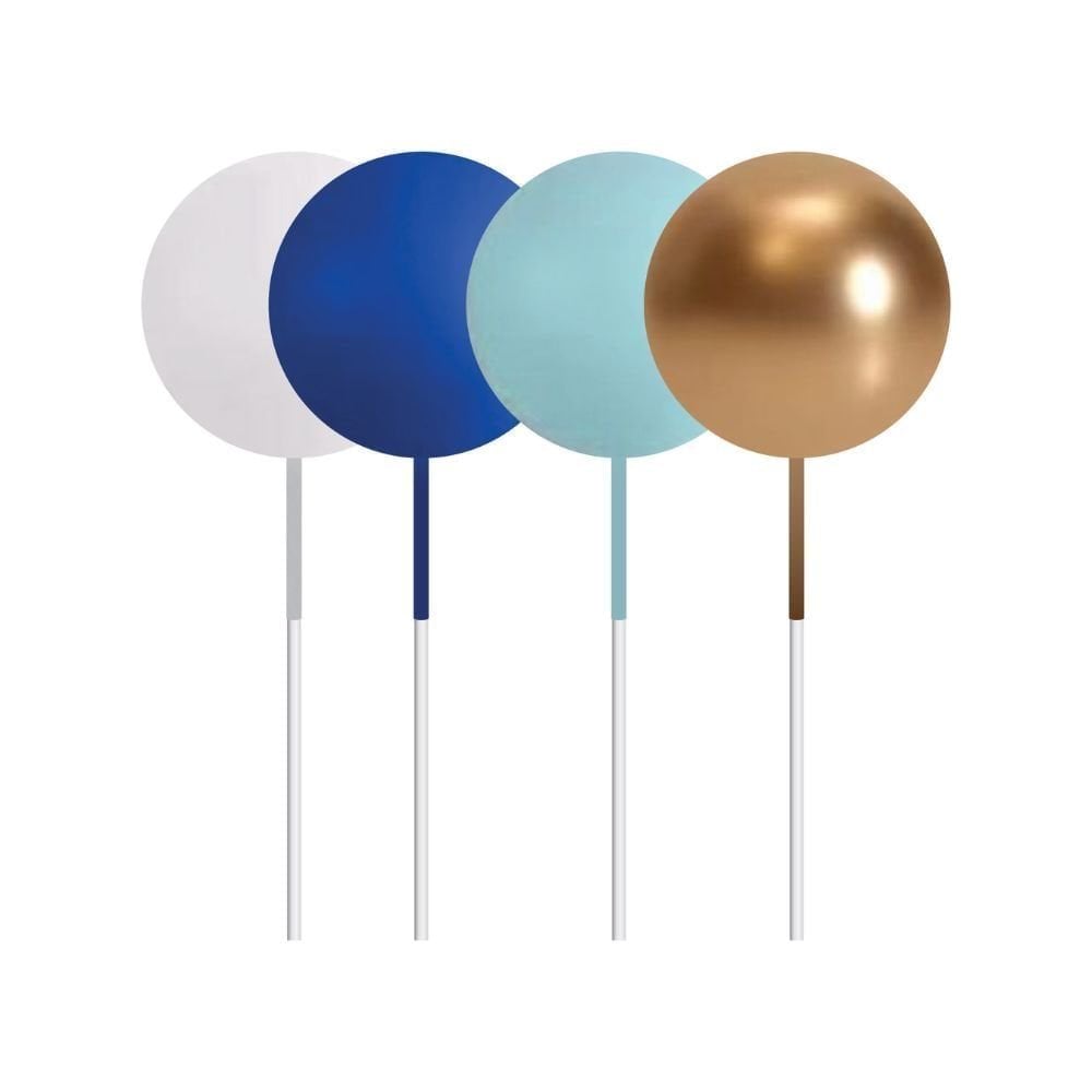 Blue Ombre & Gold Decorative Ball Set