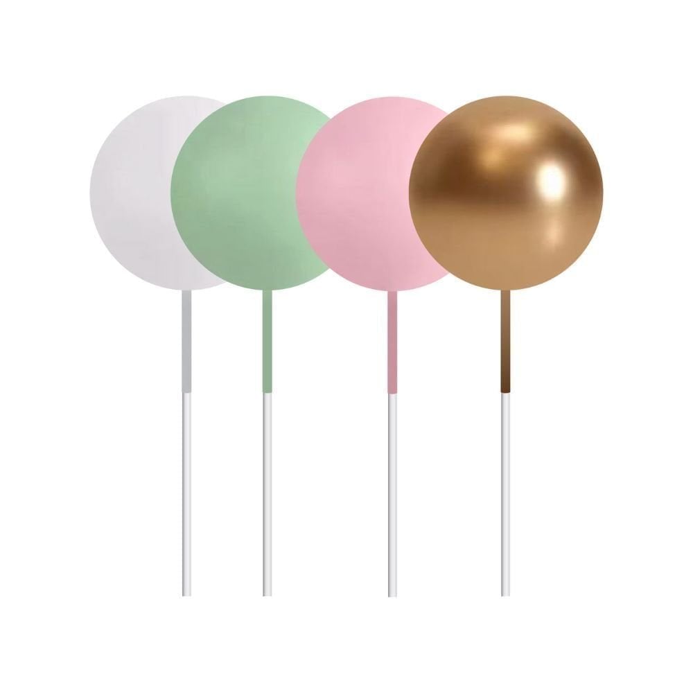 Pastel Pink & Green & Gold Decorative Ball Set
