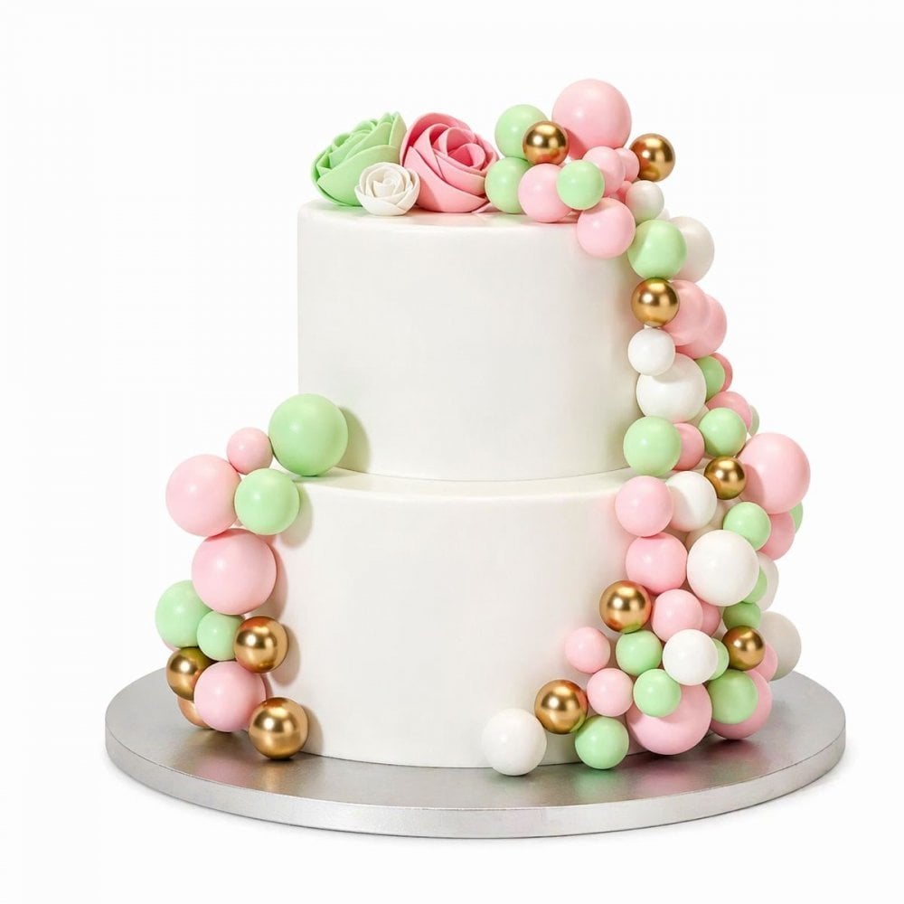 Pastel Pink & Green & Gold Decorative Ball Set