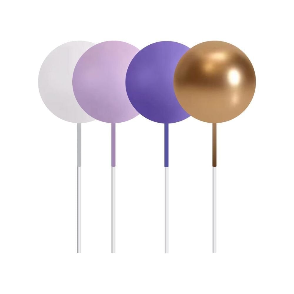 Purple Ombre & Gold Decorative Ball Set