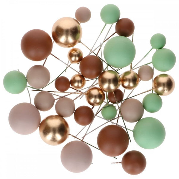 Earthy Tones & Gold Decorative Ball Set