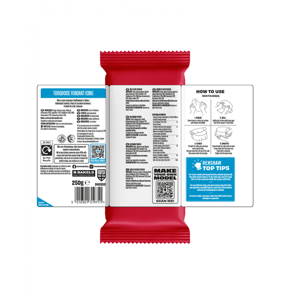 Turquoise - Just Roll With It Sugarpaste Fondant Icing 250g