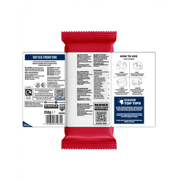 Navy Blue - Just Roll With It Sugarpaste Fondant Icing 250g
