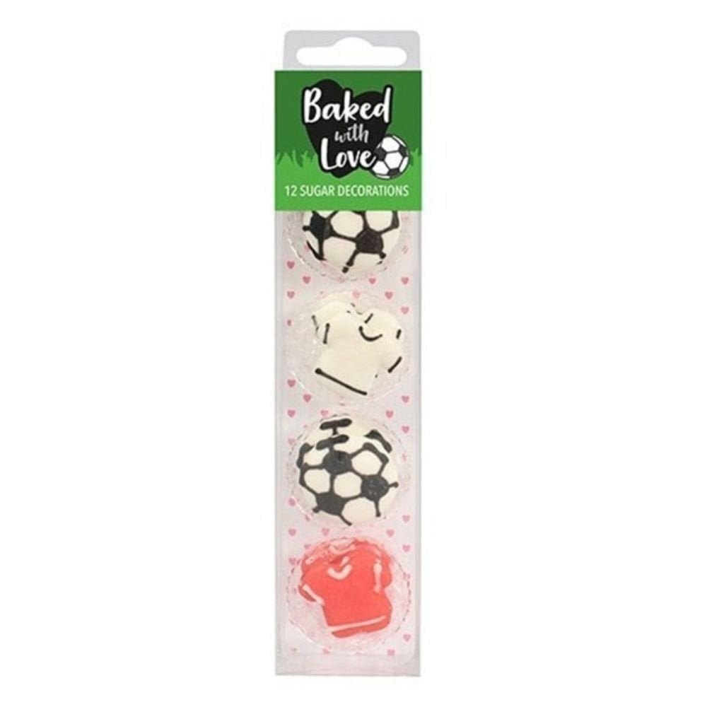 Football Edible Sugar Toppers Set Of 12