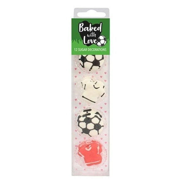 Football Edible Sugar Toppers Set Of 12