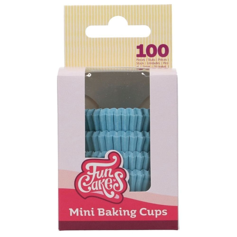 Light Blue - Mini Baking Cups x 100