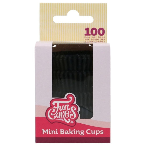 Black - Mini Baking Cups x 100